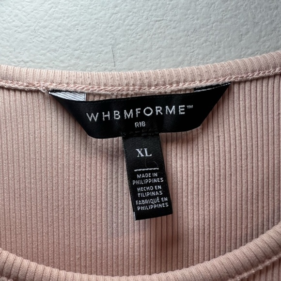 WHBM For Me Ribbed Stretch Tank Top Rose Smoke Pullover Racerback Flattering  XL - Picture 11 of 13